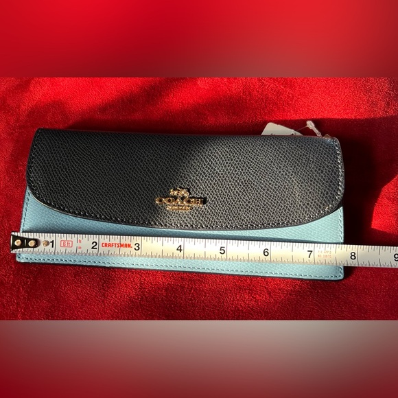 Coach Wallet - Cross Grain Leather in Blue - Picture 7 of 16